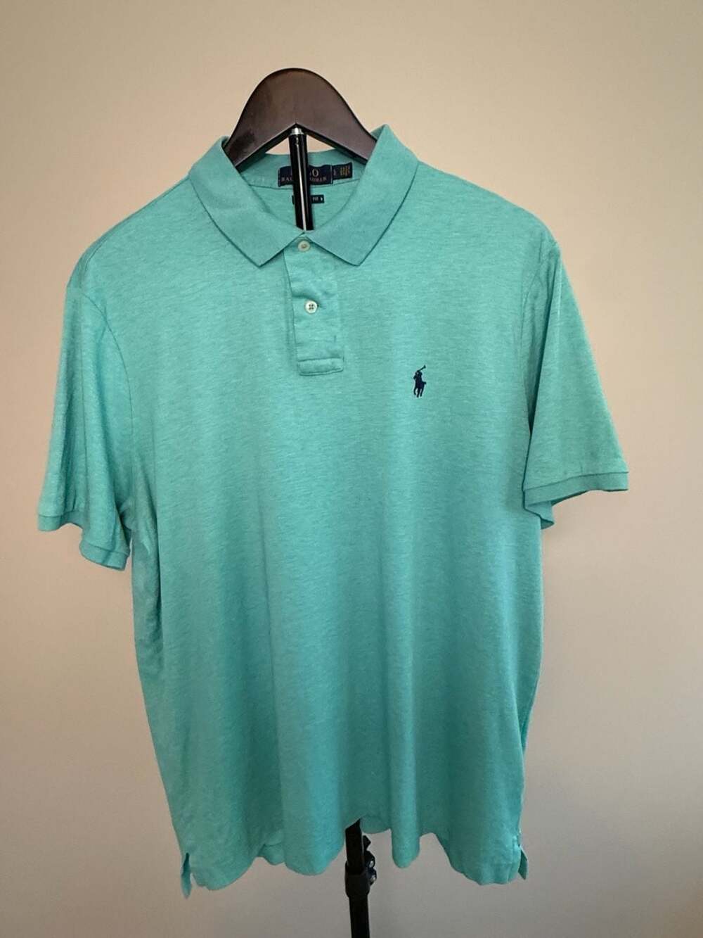 Polo Ralph Lauren Classic Fit Sea Green Cotton Polo Shirt Size L